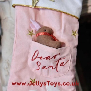 Pink Rabbit Christmas Stocking